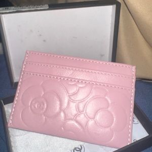 Camellia Pink Card Case Wallet